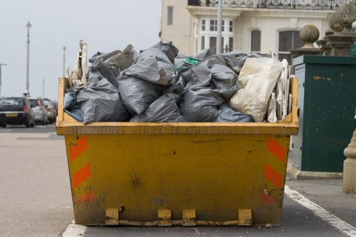 Recycling center in Greenwich processing furniture